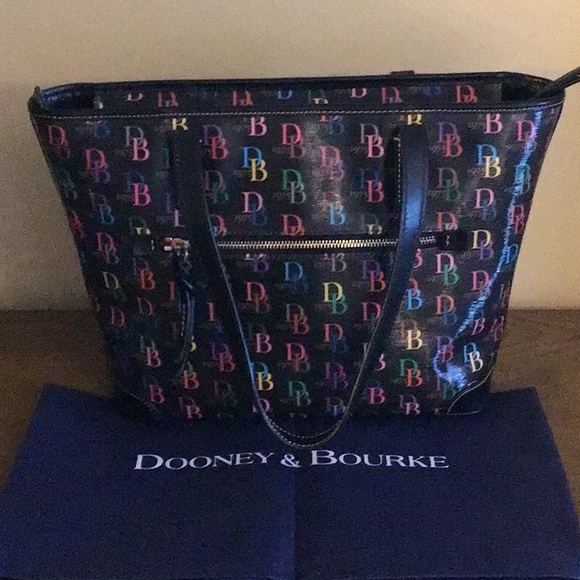 Dooney & Bourke 1975 signature tote purse shoulder handbag dust bag - Picture 2 of 5